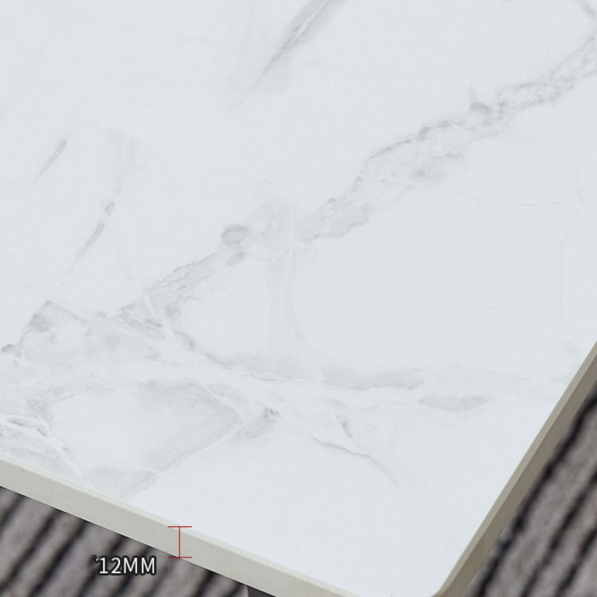 Rectangle Stone Dining Table Contemporary Metal 4 Legs Dining Table Clearhalo 'Dining Tables & Seating' 'Dining Tables' 'dining_table' 'furn' 'furn_dining_table' 'Furniture' 'Kitchen & Dining Furniture' 1200x1200_babcca53-876b-4a4f-97b7-e6f830f29e23