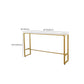 Glam Pub Height Dining Table Stone and White Bar Table for Living Room Clearhalo 'Bar Furniture' 'Bar Tables' 'bar_tables' 'furn' 'furn_bar_tables' 'Furniture' 'Kitchen & Dining Furniture' 1200x1200_babd571d-85d5-495a-aebf-ca2acd255cd8