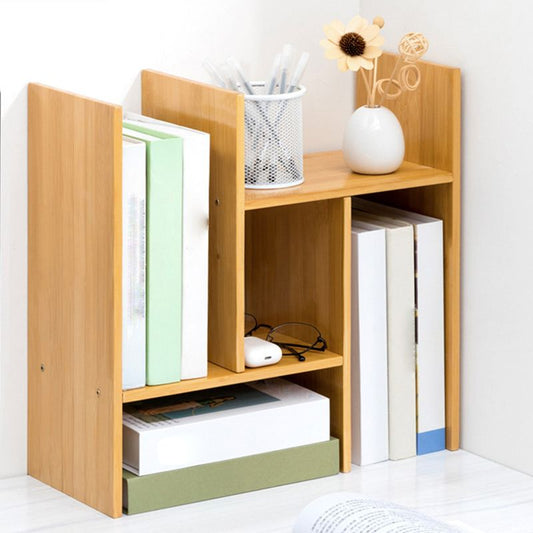 Moderne stijl Open Back Bookshelf Bamboo boekenkast met planken
