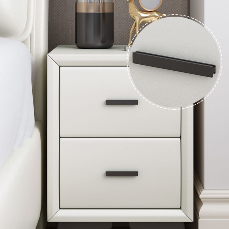 Moda de almacenamiento de 2 caves de cuero moderno de 19 "H con piernas con piernas