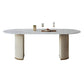 Traditional Luxury Oval Dining Room Table White Sintered Stone Table with Double Pedestal Clearhalo ' dining_table' 'Dining Tables & Seating' 'Dining Tables' 'furn' 'furn_dining_table' 'Furniture' 'furniture_dining_table' 'Kitchen & Dining Furniture' 'kitchen&dining_furn' 'kitchen' 'kitchen_dining_table' 1200x1200_bac2eedc-3904-4dec-afba-600529ce33cc