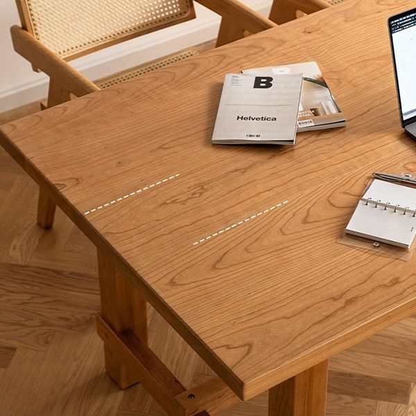 Contemporary Wood Dining Table Rectangle Dining Table with 4 Legs Clearhalo ' dining_table' 'Dining Tables & Seating' 'Dining Tables' 'furn' 'furn_dining_table' 'Furniture' 'furniture_dining_table' 'Kitchen & Dining Furniture' 'kitchen&dining_furn' 'kitchen' 'kitchen_dining_table' 1200x1200_bac34fc9-4705-40a0-af9e-c4a9c0eea9e6