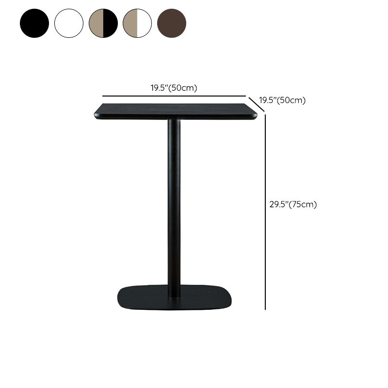 Modern Square Dining Table Wood Tabletop with Steel Pedestal Base Clearhalo 'Dining Tables & Seating' 'Dining Tables' 'dining_table' 'furn' 'furn_dining_table' 'Furniture' 'Kitchen & Dining Furniture' 1200x1200_bac39b31-b557-4e0d-8147-694e019351aa