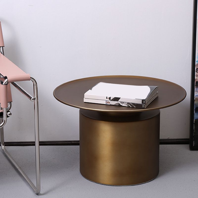 Metal Pedestal End Table Round Solid Color Side End Table for Living Room Clearhalo 'Coffee & Accent Tables' 'End & Side Tables' 'end_side_table' 'end_side_tables' 'furn' 'furn_end_side_tables' 'Furniture' 'furniture_end_side_table' 'Living Room Furniture' 1200x1200_bac5b72e-42b6-435d-aa3b-9175269bf765