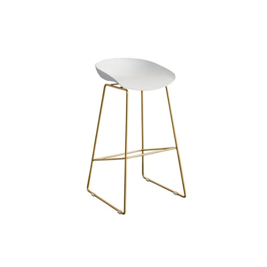 Metal Barstools Glam Armless Bar Stools with Gold Metal Legs