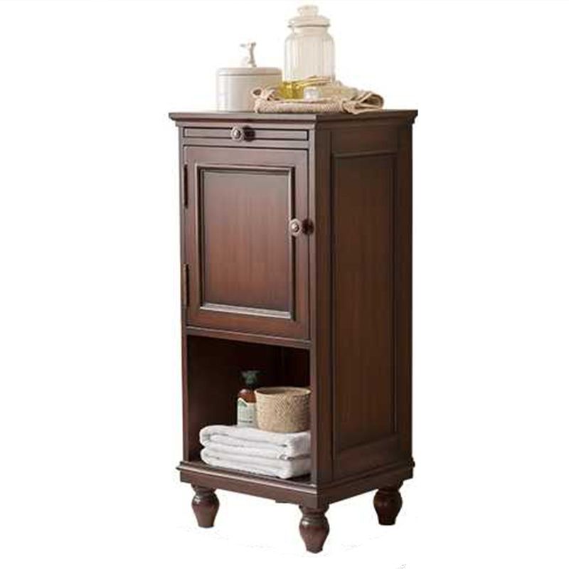 15.7" W 1 - Door Accent Cabinet in Rubberwood with Open Storage Clearhalo 'Cabinets & Chests' 'cabinets_chests' 'furn' 'furn_cabinets_chests' 'Furniture' 'Living Room Furniture' 1200x1200_bac7384d-5212-482e-a2ae-d2e9a1b3d3b8