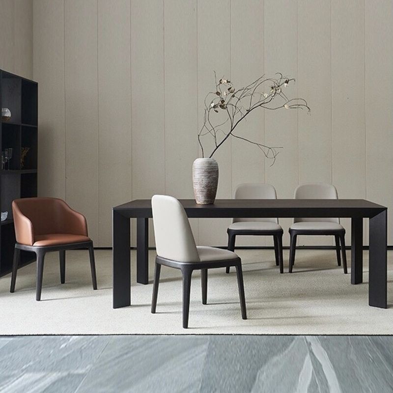 Industrial 1/2/5/7 Pieces Furniture Solid Wood Rectangle Dining Chairs Set in Black Clearhalo 'Dining Room Sets' 'Dining Tables & Seating' 'dining_room_set' 'furn' 'furn_dining_room_set' 'Furniture' 'Kitchen & Dining Furniture' 1200x1200_bac8d7d5-0e47-493c-b5ff-37ff5a1e1206