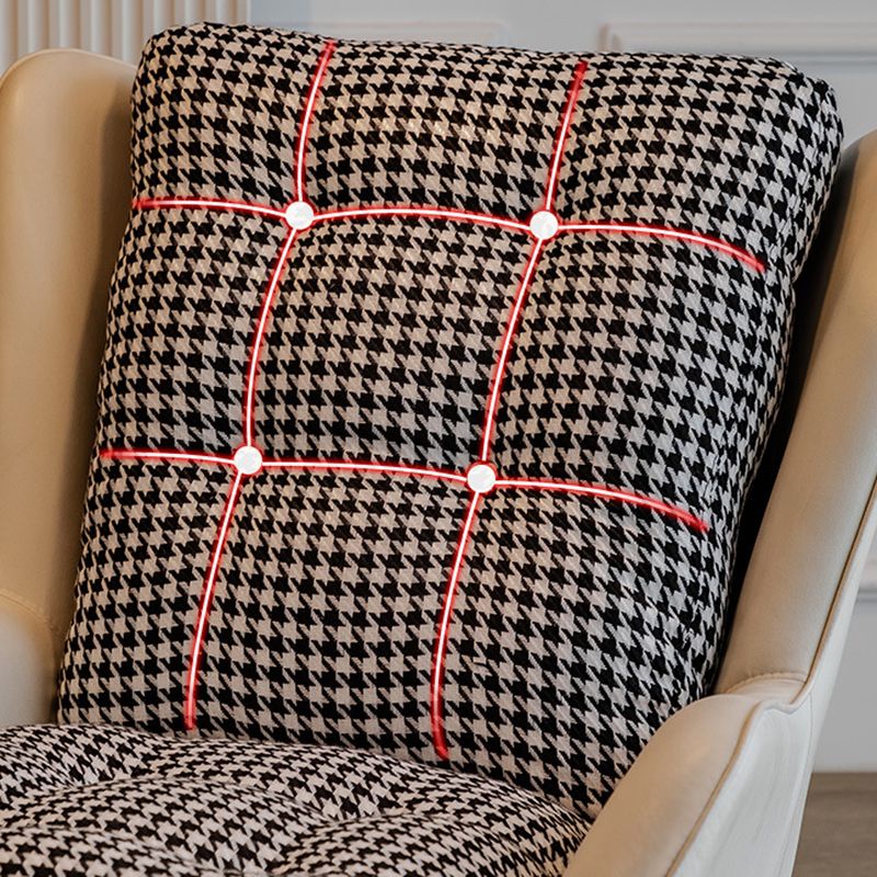 Chaise à bascule moderne poupée coton remplissage de chaise de culbuteur à bordereaux avec jambe en métal