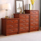 Mid-Century Modern Brown Accent Chest with Drawers Chest in Rubberwood Clearhalo 'Cabinets & Chests' 'cabinets_chests' 'furn' 'furn_cabinets_chests' 'Furniture' 'Living Room Furniture' 1200x1200_bac9e1b4-ae42-4eea-a881-85509c68e22b