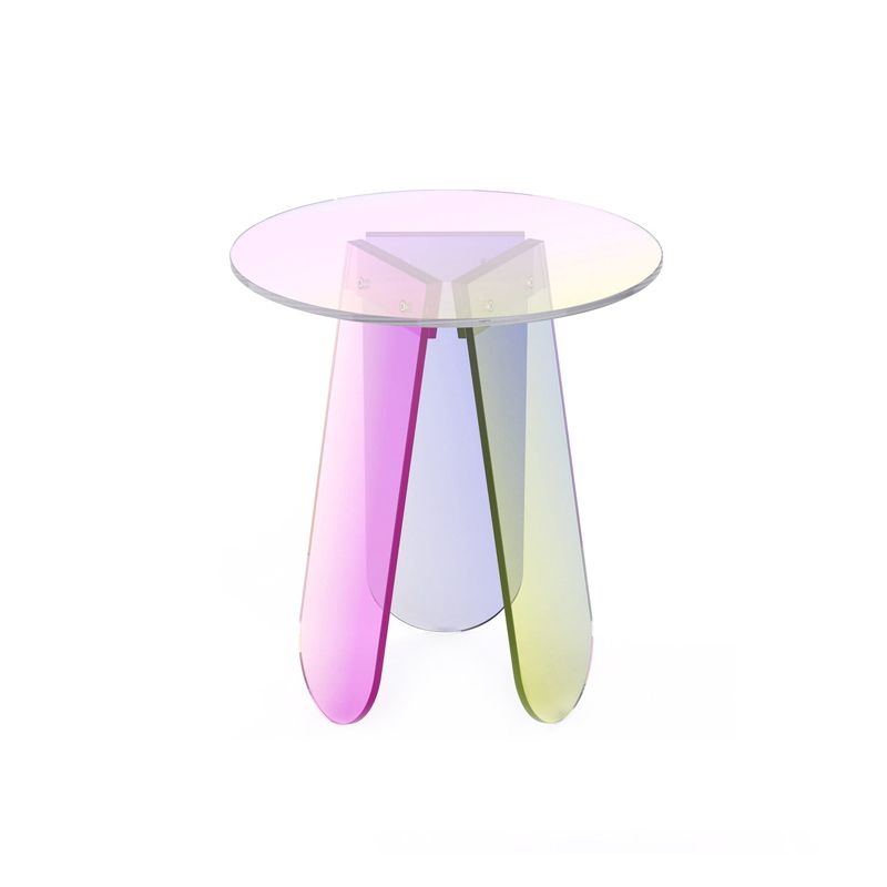 Luxurious Acrylic Side Table Round/Oval Side End Snack Table Clearhalo 'Coffee & Accent Tables' 'End & Side Tables' 'end_side_tables' 'furn' 'furn_end_side_tables' 'Furniture' 'Living Room Furniture' 1200x1200_bac9e389-f801-45e5-be0e-0a29d1e41cf3