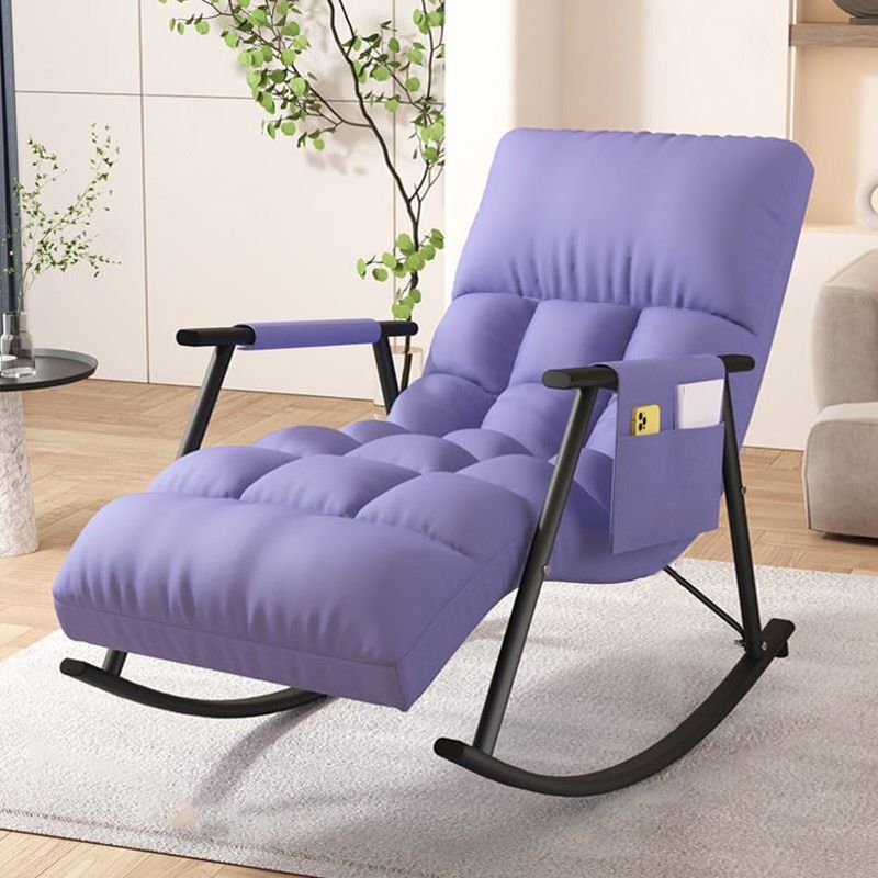 Classic Tufted Recliner Chair Pure Color Indoor Rocker Chair with Dark legs Clearhalo 'Chairs & Seating' 'furn' 'furn_rocking_chairs' 'Furniture' 'Living Room Furniture' 'Rocking Chairs' 'rocking_chairs' 1200x1200_bacad0b1-724d-4dce-9cf5-e49a432261ca