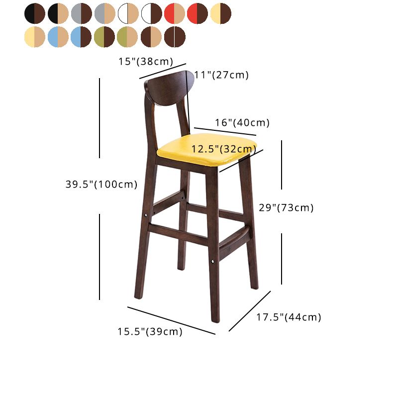 Modern Counter Bar Stool Armless Wood Bar Stool with Footrest and Backrest Clearhalo 'Bar Furniture' 'Bar Stools' 'bar_stools' 'furn' 'furn_bar_stools' 'furniture_bar_stools' 'Kitchen & Dining Furniture' 'kitchen&dining_furn' 'kitchen' 'kitchen_furn' Furniture' 1200x1200_bacad22b-7a9d-4ac6-8f5c-0f09a37f9fcb