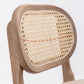 Contemporary Ash Wood Bar Stools Indoor Rattan Low Back Stool