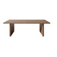 Modern Pine Solid Wood Dinner Table Rectangle Double Pedestal Dining Table