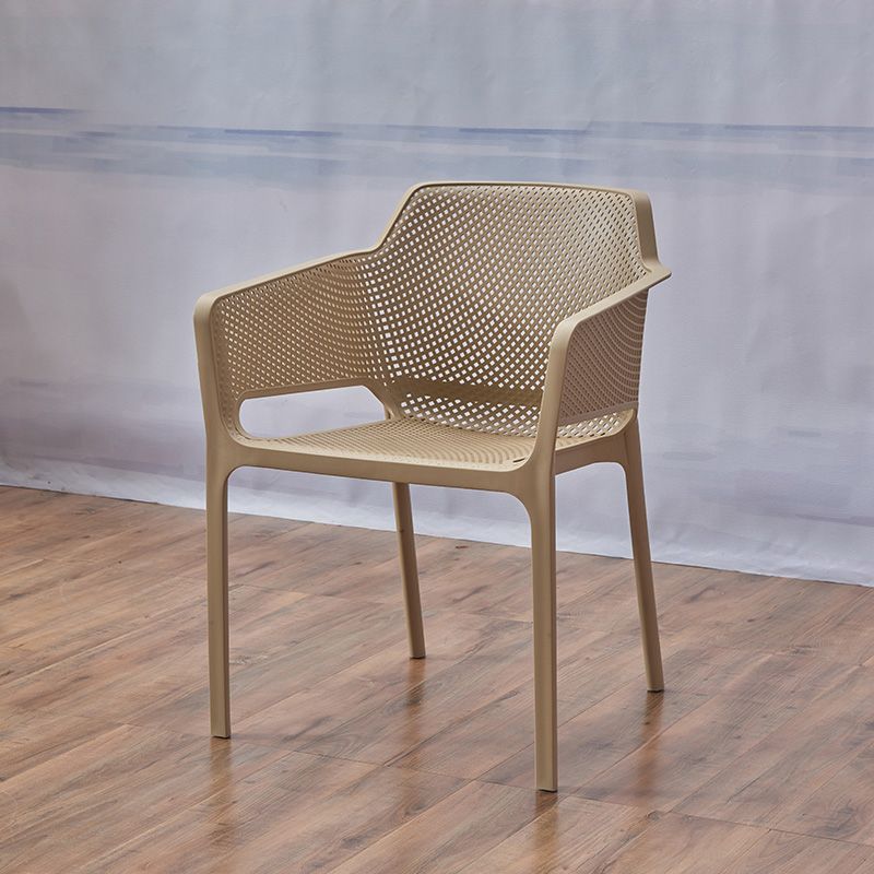 Contemporary Style Plastic Dining Chairs Stackable Dining Arm Chairs for Kitchen Clearhalo ' kitchen&dining_furn' 'Dining Chairs' 'Dining Tables & Seating' 'dining_chair' 'furn' 'furn_dining_chair' 'Furniture' 'furniture_dining_chair' 'Kitchen & Dining Furniture' 'kitchen' 1200x1200_bacc2d53-ece6-4ed1-9fa2-79551c4c86a7