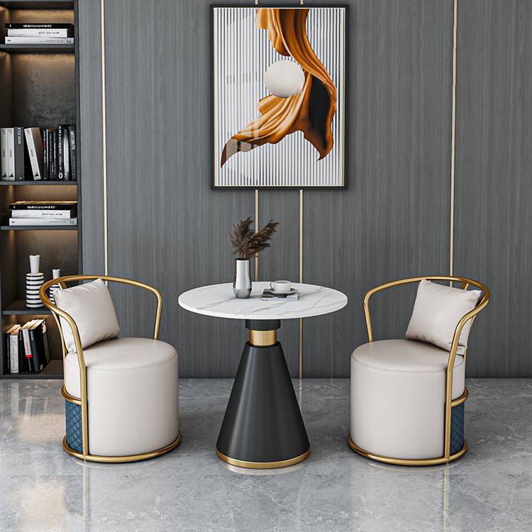 Metal Traditional Luxury Round Indoor Table Sintered Stone Table with Pedestal Base Clearhalo ' dining_table' 'Dining Tables & Seating' 'Dining Tables' 'furn' 'furn_dining_table' 'Furniture' 'furniture_dining_table' 'Kitchen & Dining Furniture' 'kitchen&dining_furn' 'kitchen' 'kitchen_dining_table' 1200x1200_baccf4fe-0680-4801-9a73-bcabbd206eb1