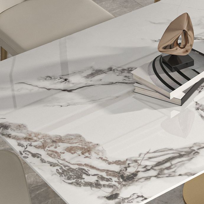 Luxury Sintered Stone Top Dining Set 1/2/5/6/7 Pieces Rectangle Kitchen Table with Chairs Clearhalo 'Dining Room Sets' 'Dining Tables & Seating' 'dining_room_set' 'furn' 'furn_dining_room_set' 'Furniture' 'furniture_dining_room_set' 'Kitchen & Dining Furniture' 1200x1200_bacf1162-8e6a-4542-9c08-d75071ce4f11