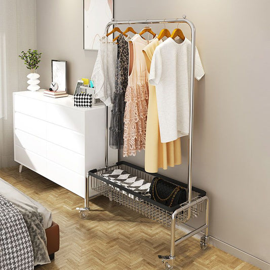 Pastel de salón industrial Metal Hanging Rail y estante de abril de almacenamiento