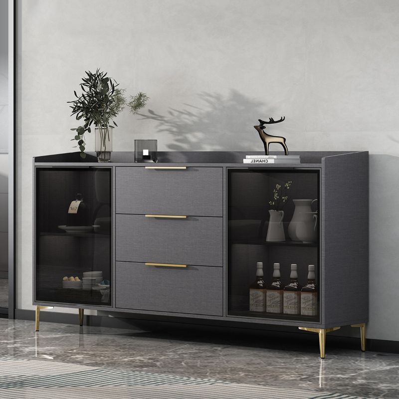 Siete sideboard di pietra sinterizzata in stile moderno con cassetti per soggiorno