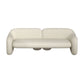 Sofa Couch Contemporary Tight Back Standard Settee Bench in White