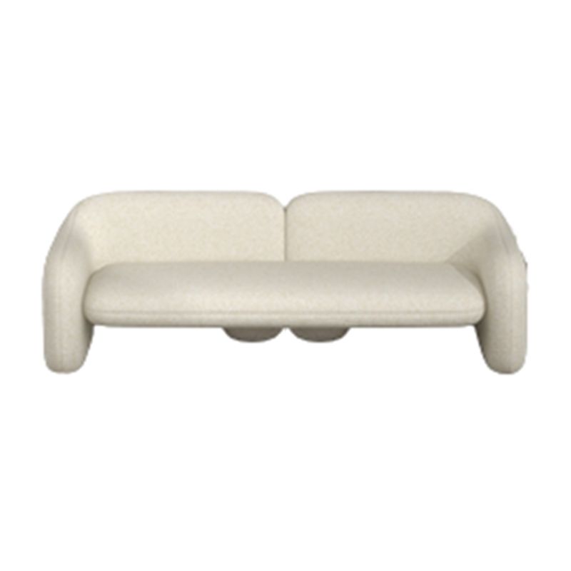 Sofa Couch Contemporary Tight Back Standard Settee Bench in White