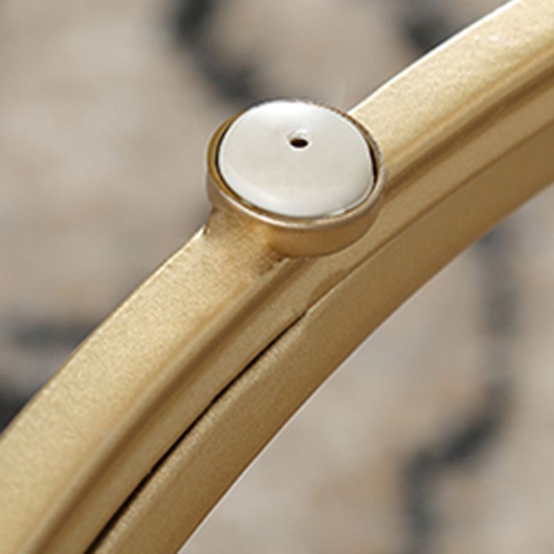 Contemporary Coffee Table Round Metal Frame Base Cocktail Table Clearhalo 'Coffee & Accent Tables' 'Coffee Tables' 'coffee_tables' 'furn' 'furn_coffee_tables' 'Furniture' 'Living Room Furniture' 1200x1200_bad17c62-2013-42c4-be83-6c58766045ef