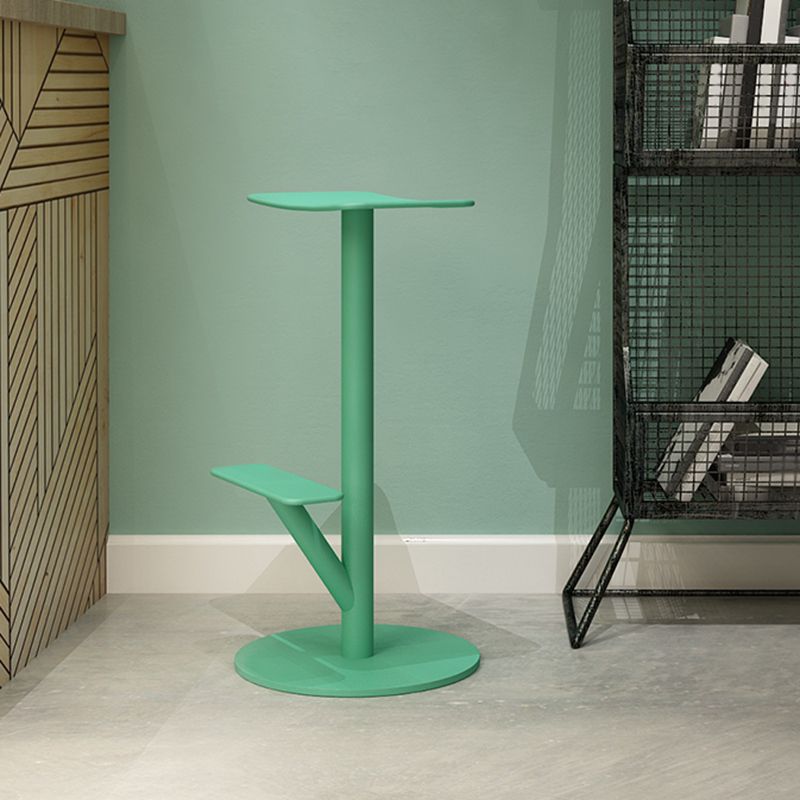 Metal Backless Counter Stool Modern Indoor Bar Stool with Footrest