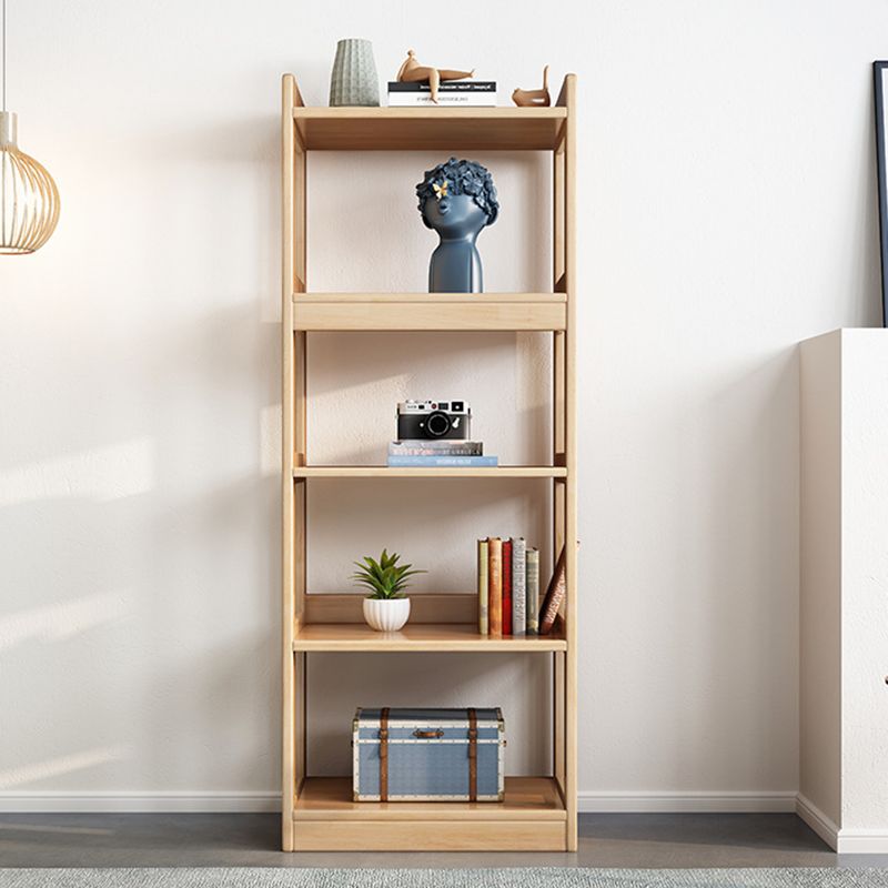 Contemporary Etagere VerticalBook Shelf Wood Open Bookshelf with Shelves