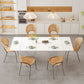 Modern 1/4/5/7 Pieces Furniture Space-Saving Design Rectangle Stone Dining Set
