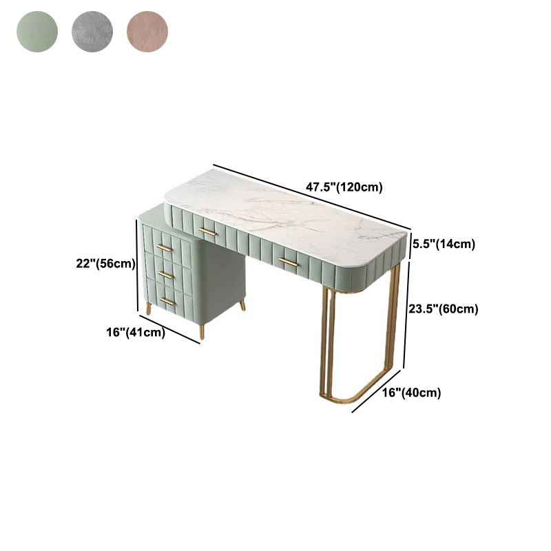 15.74 "brede ijdelheidsset met 5 opbergladen marmer make-up ijdelheid