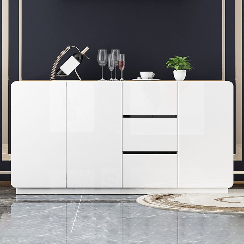 Junta lateral de estilo glamorante Buffet de comedor de madera con gabinetes y cajones