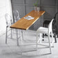 Contemporary Double Pedestal Bar Dining Table Rectangle Bar Table in Acrylic and Wood Clearhalo 'Bar Furniture' 'Bar Tables' 'bar_tables' 'furn' 'furn_bar_tables' 'Furniture' 'Kitchen & Dining Furniture' 1200x1200_bad50874-3d0e-4f41-87c9-34562a188908