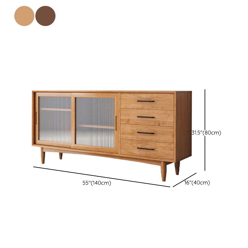 Sideboard in legno a buffet a buffet in stile moderno con armadi e cassetti