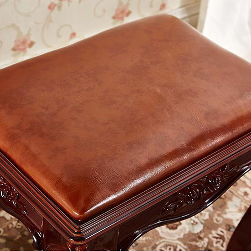 Pouf resistente a la sola resistencia de moho de moho de cuero de cuero de cuero de PU de mediados de siglo