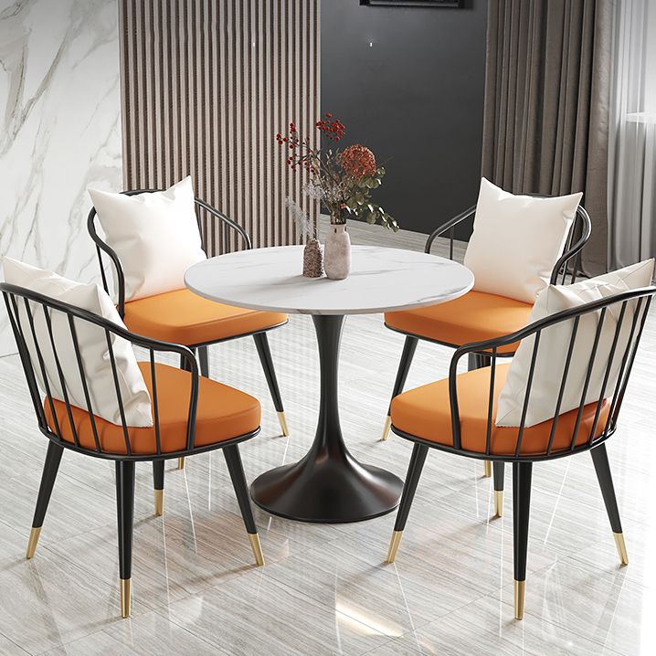 Modern Round Dining Table Sintered Stone Tulip Table for Dining Room Clearhalo 'Dining Tables & Seating' 'Dining Tables' 'dining_table' 'furn' 'furn_dining_table' 'Furniture' 'Kitchen & Dining Furniture' 1200x1200_bad7ff7a-3b1e-43f9-b9ae-00bc23426ada