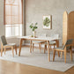 Modern Style Rectangle Table Sintered Stone Table with Wood Legs for Kitchen Clearhalo 'Dining Tables & Seating' 'Dining Tables' 'dining_table' 'furn' 'furn_dining_table' 'Furniture' 'Kitchen & Dining Furniture' 1200x1200_bad962aa-2846-4998-adb2-a5ea57859b75