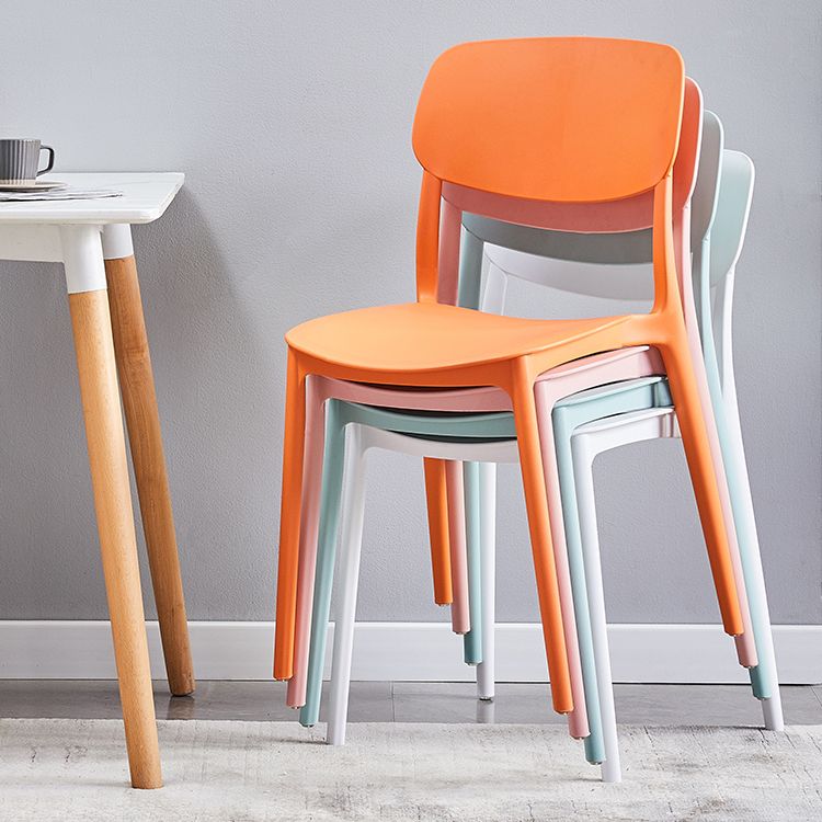 Scandinavian Plastic Armless Dining Chairs Dining Room Open Back Side Chair Clearhalo ' kitchen&dining_furn' 'Dining Chairs' 'Dining Tables & Seating' 'dining_chair' 'furn' 'furn_dining_chair' 'Furniture' 'furniture_dining_chair' 'Kitchen & Dining Furniture' 'kitchen' 1200x1200_bada30d6-0579-4d10-8b48-07e8fd1b8fb0