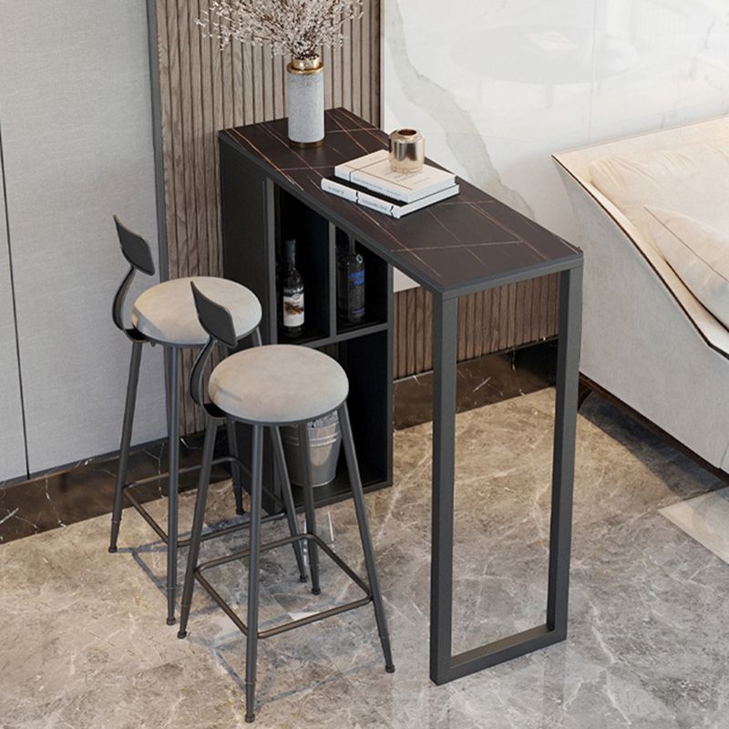 Rectangle Stone Top Counter Table Industrial 42-inch Height Table for Indoor Clearhalo 'Bar Furniture' 'Bar Tables' 'bar_tables' 'furn' 'furn_bar_tables' 'Furniture' 'furniture_bar_tables' 'Kitchen & Dining Furniture' 1200x1200_badc4d6e-269c-4a98-a7e6-9c081016f121