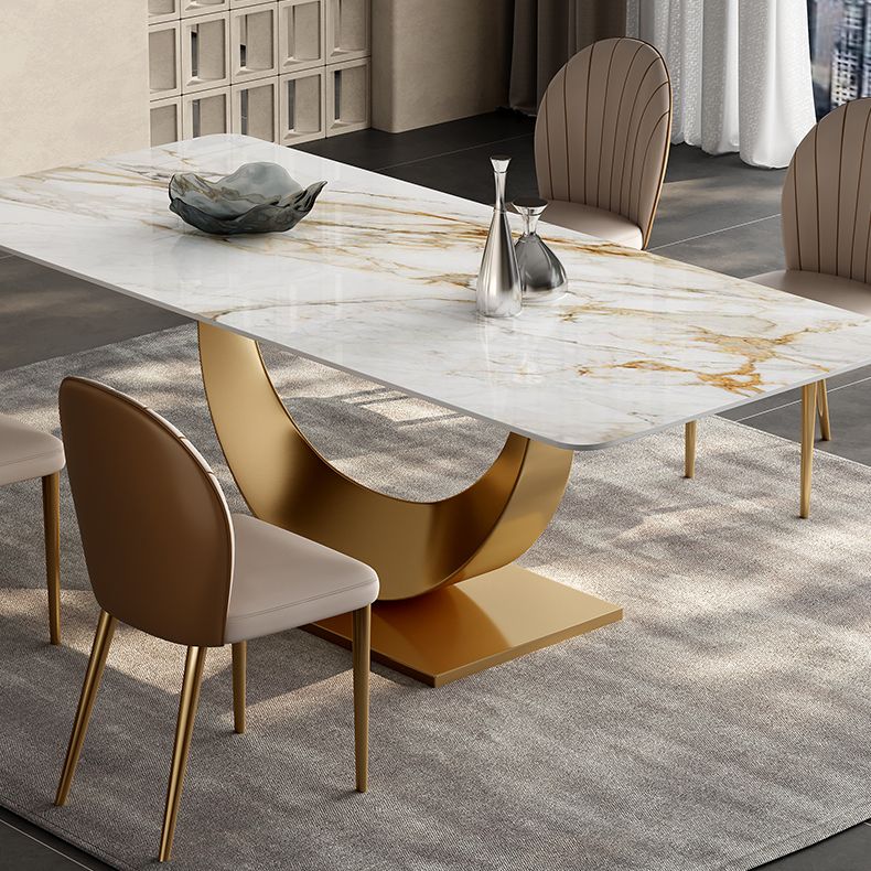 Glam 1/3/4/5/7 Pieces Dining Set Sintered Stone Dining Table Set Clearhalo 'Dining Room Sets' 'Dining Tables & Seating' 'dining_room_set' 'furn' 'furn_dining_room_set' 'Furniture' 'furniture_dining_room_set' 'Kitchen & Dining Furniture' 1200x1200_badc8415-138b-4ed8-b324-c0306cf602a1