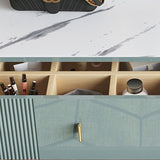 Classic Glam Storage Chest Dresser 15.6 Inch Width Stone Dresser with 6/8/9 Drawers