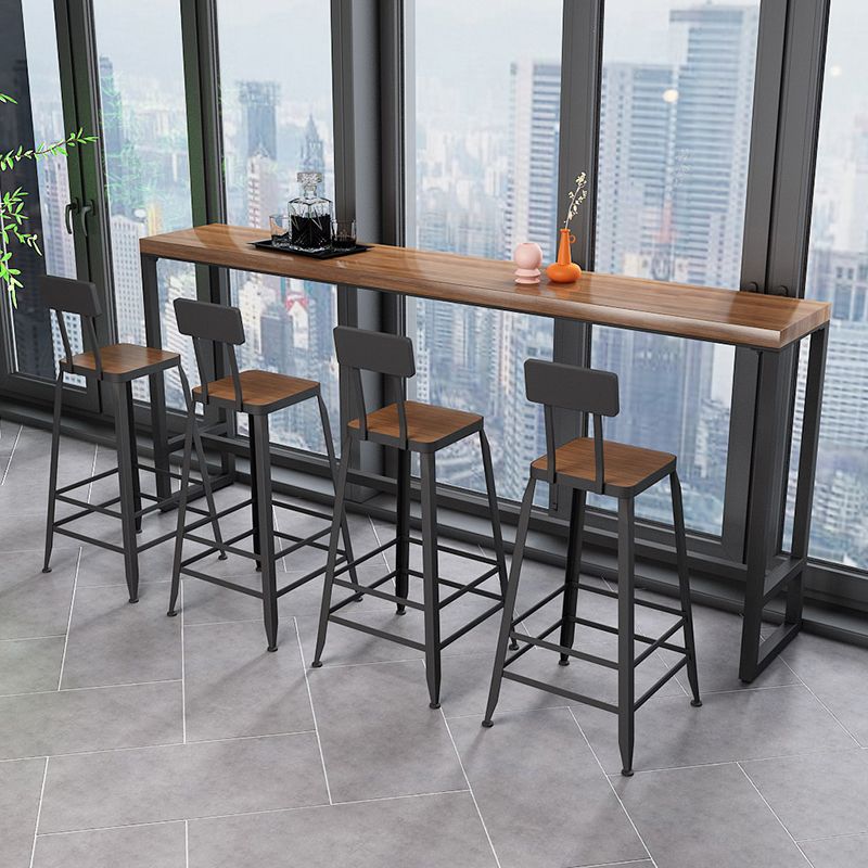 Vaste houten teller hoogte rechte rechthoek 1/2/5 stuks glamour pubtafel set