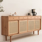 Server rettangolo moderno di archiviazione in legno massiccio per sala da pranzo