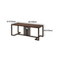 Industrial Elm Wood Dining Table Rectangle Table in Brown with Trestle Base Clearhalo ' dining_table' 'Dining Tables & Seating' 'Dining Tables' 'furn' 'furn_dining_table' 'Furniture' 'furniture_dining_table' 'Kitchen & Dining Furniture' 'kitchen&dining_furn' 'kitchen' 'kitchen_dining_table' 1200x1200_badf3903-1f7b-4c5e-ac57-f143299dac8a