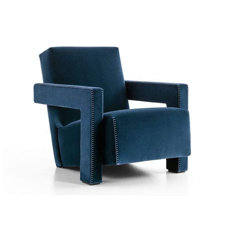 25.2 "l x 33.4" w x 27.6 "h Hedendaagse vierkante armen strakke achterstoel voor woonkamer