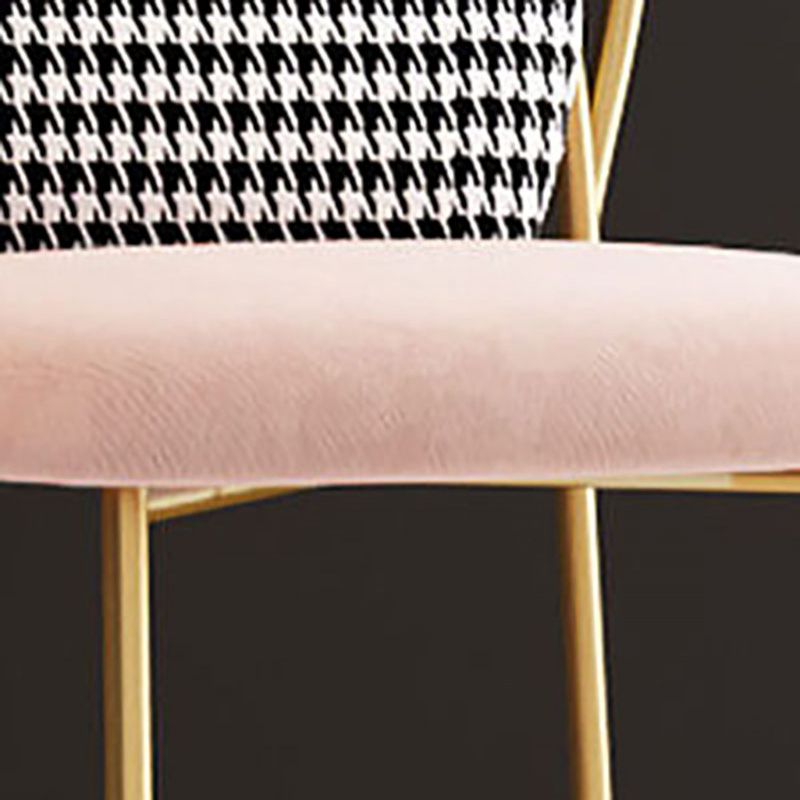 Glam Style Dining Chairs Kitchen Dining Armless Chair with Metal Legs Clearhalo ' kitchen&dining_furn' 'Dining Chairs' 'Dining Tables & Seating' 'dining_chair' 'furn' 'furn_dining_chair' 'Furniture' 'furniture_dining_chair' 'Kitchen & Dining Furniture' 'kitchen' 1200x1200_bae02d04-15d2-4ffc-b0bd-463472c46ff4