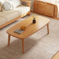 Modernistic Wooden Coffee Table Elliptical 4 Legs Cocktail Table