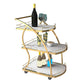 Contemporary 33.07"H Rolling Prep Table Metal Prep Table for Home Use