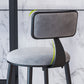 Modern Armless Backrest Counter Stool Iron Balcony Bar Stool with Cushion and Pedal