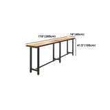 Brown Modern Style Bar Table Solid Wood Coffee Shop Bar Table with Metal Base Clearhalo 'Bar Furniture' 'Bar Tables' 'bar_tables' 'furn' 'furn_bar_tables' 'Furniture' 'furniture_bar_tables' 'Kitchen & Dining Furniture' 1200x1200_bae2a65f-fc14-4526-862b-d0317212cd2d