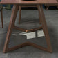 Contemporánea 1/4/5 Piezas Muebles Rectángulo Mesa de comedor de madera maciza colocada en marrón